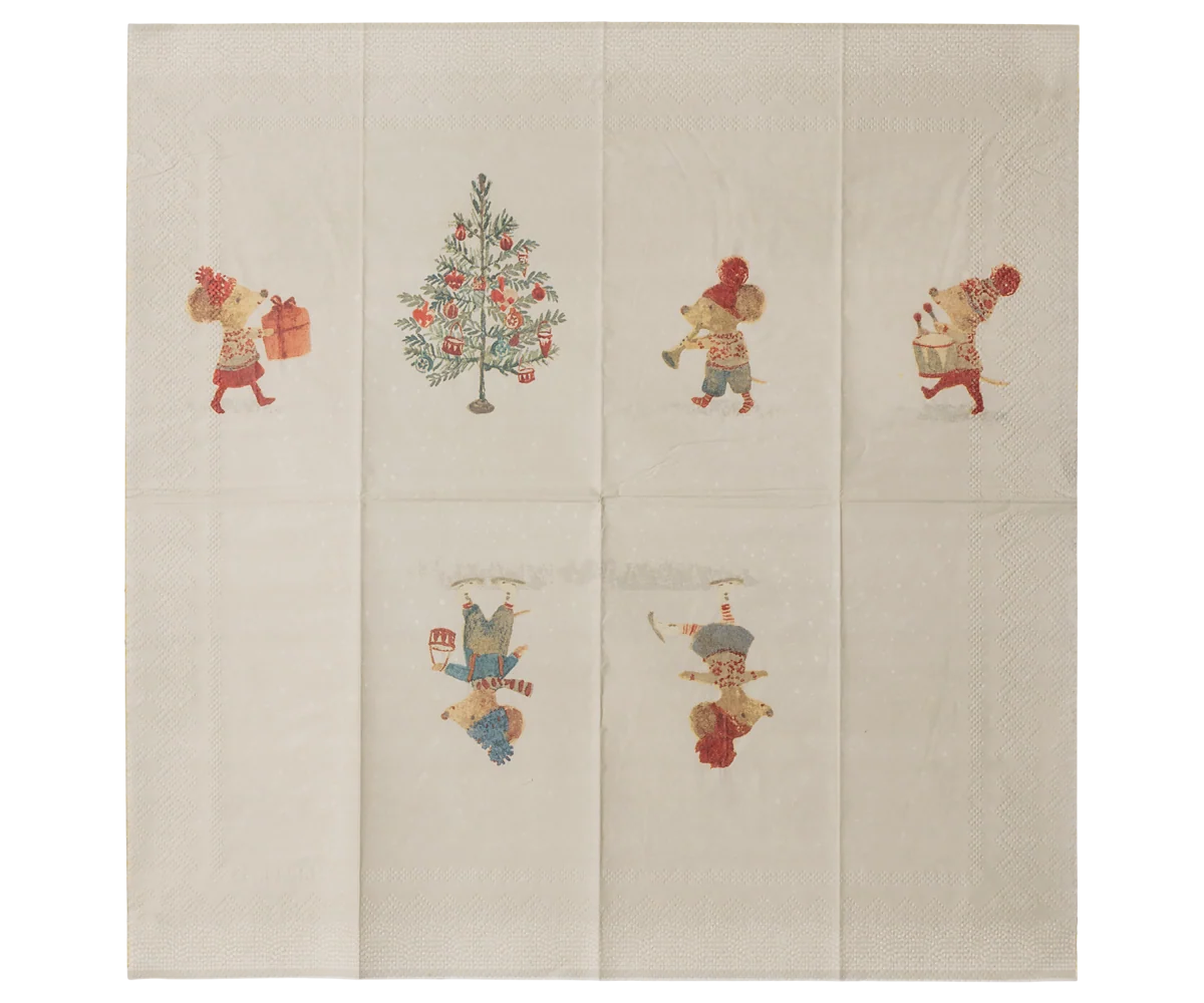 Paper Napkins - Maileg Christmas Mice