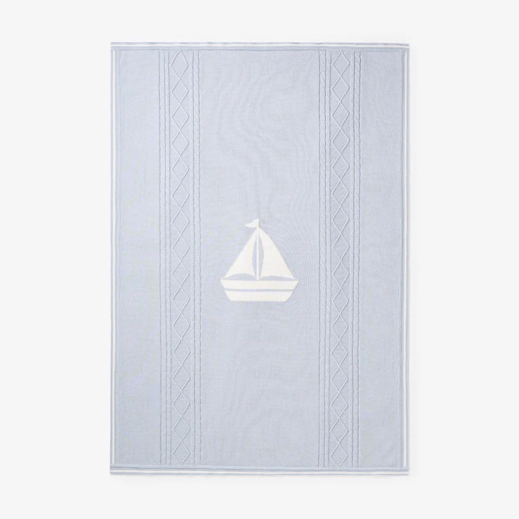 Baby Blanket - Cable Knit Nautical