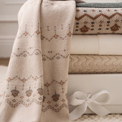 Baby Blanket - Acorn Fair Isle