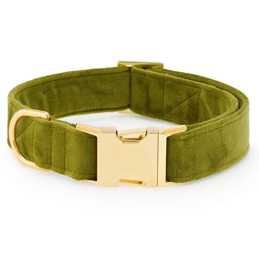 Olive Velvet Collar
