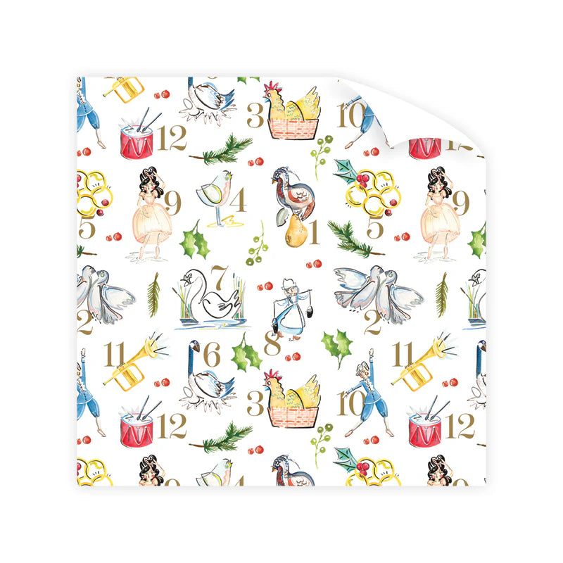 Gift Wrap - Twelve Days of Christmas (3 sheets)