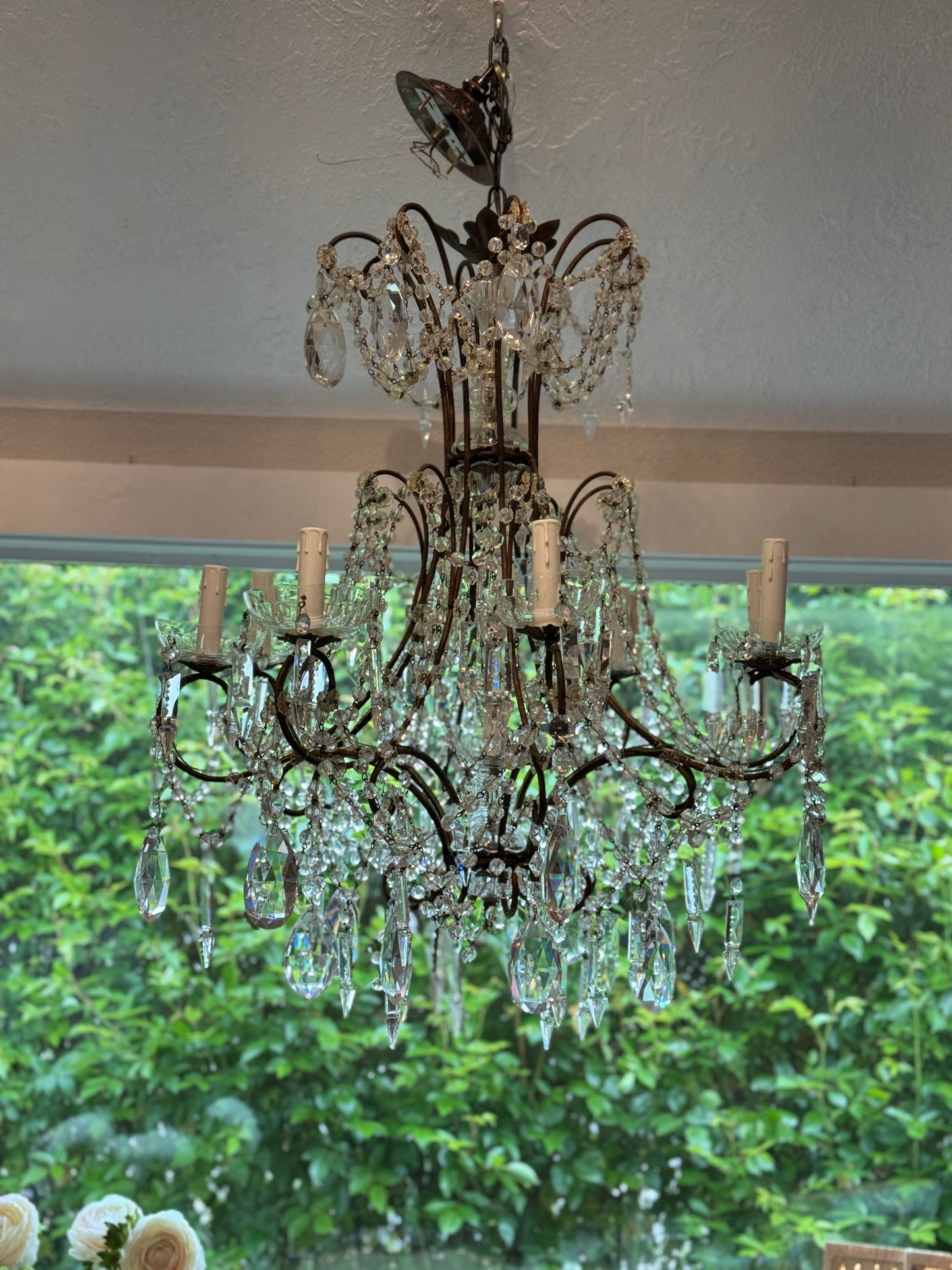 Antique 19th c. French Louis XV Style Crystal Chandelier