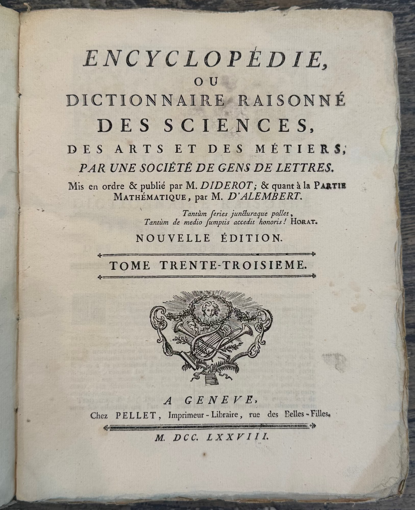 Antique 18th c. French Paperback Encyclopedia Book