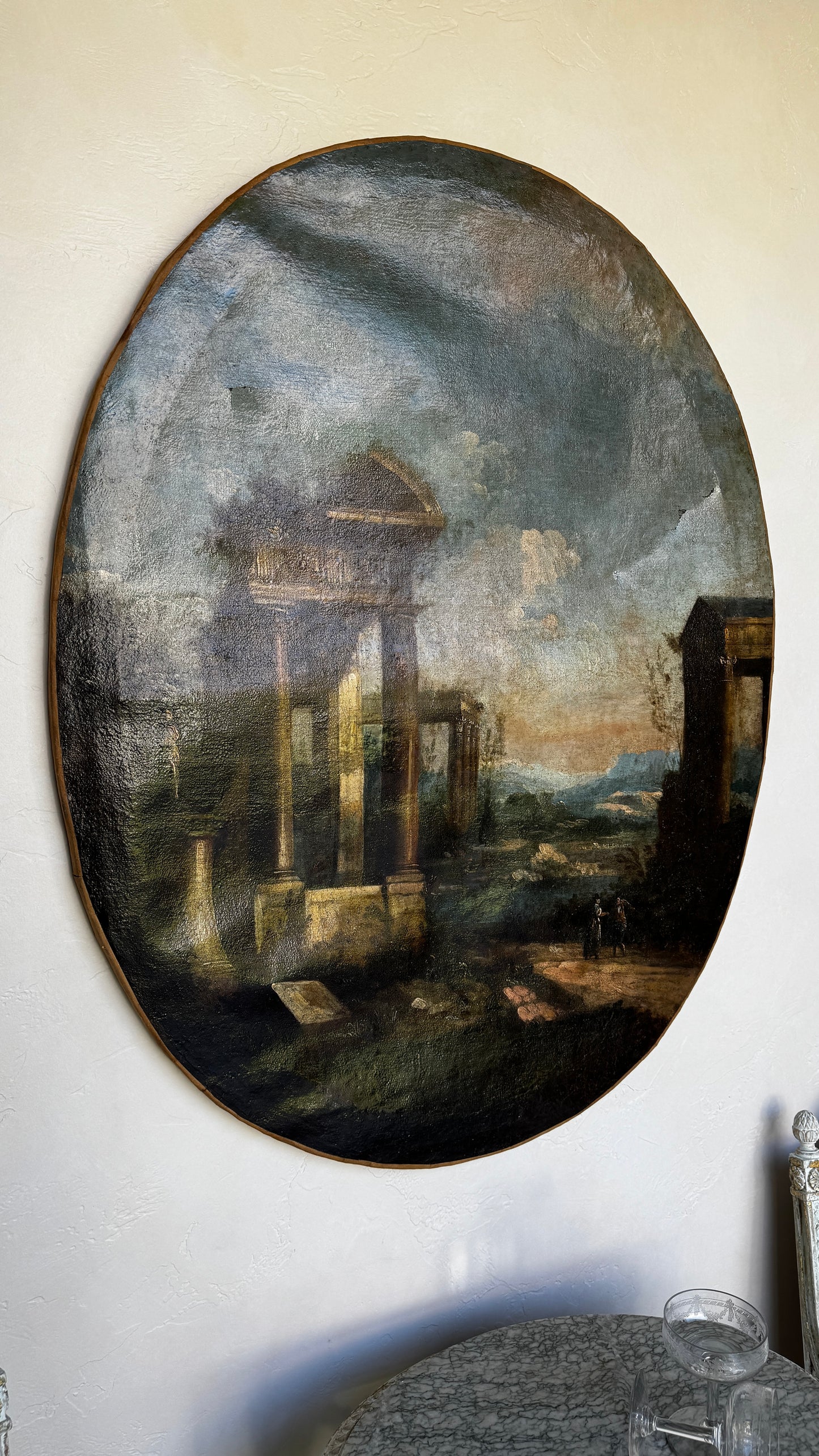 Antique Trumeau Painting found in France