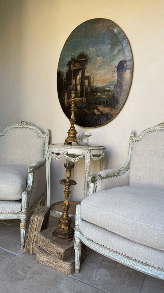 Antique Trumeau Painting found in France