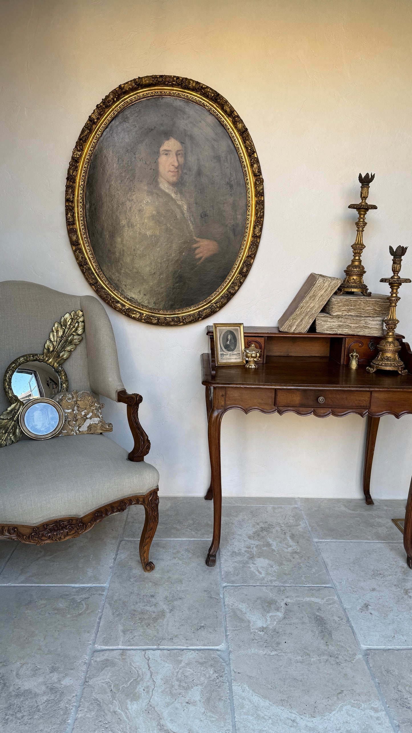 Antique 17th Century French Portrait