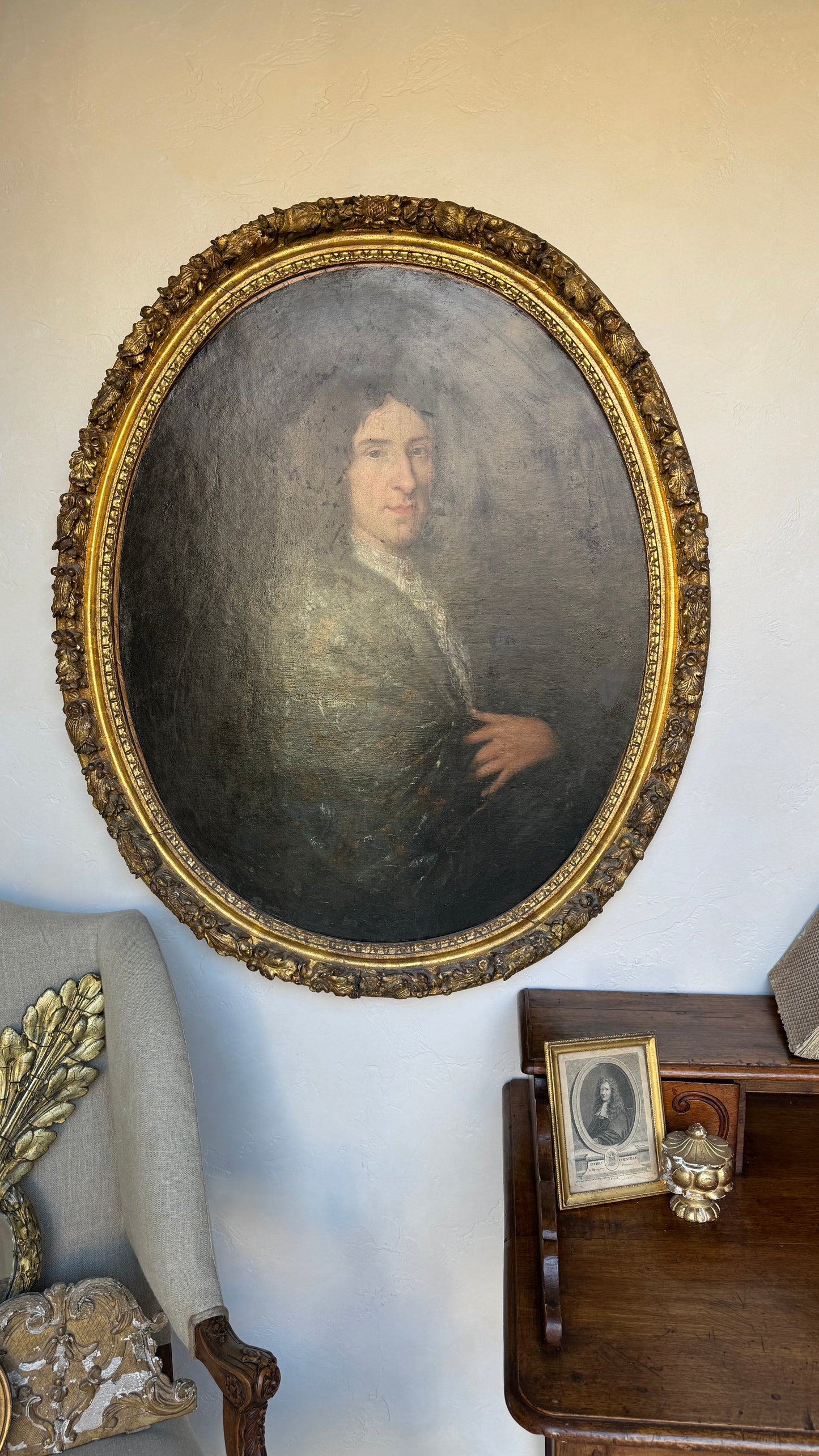 Antique 17th Century French Portrait