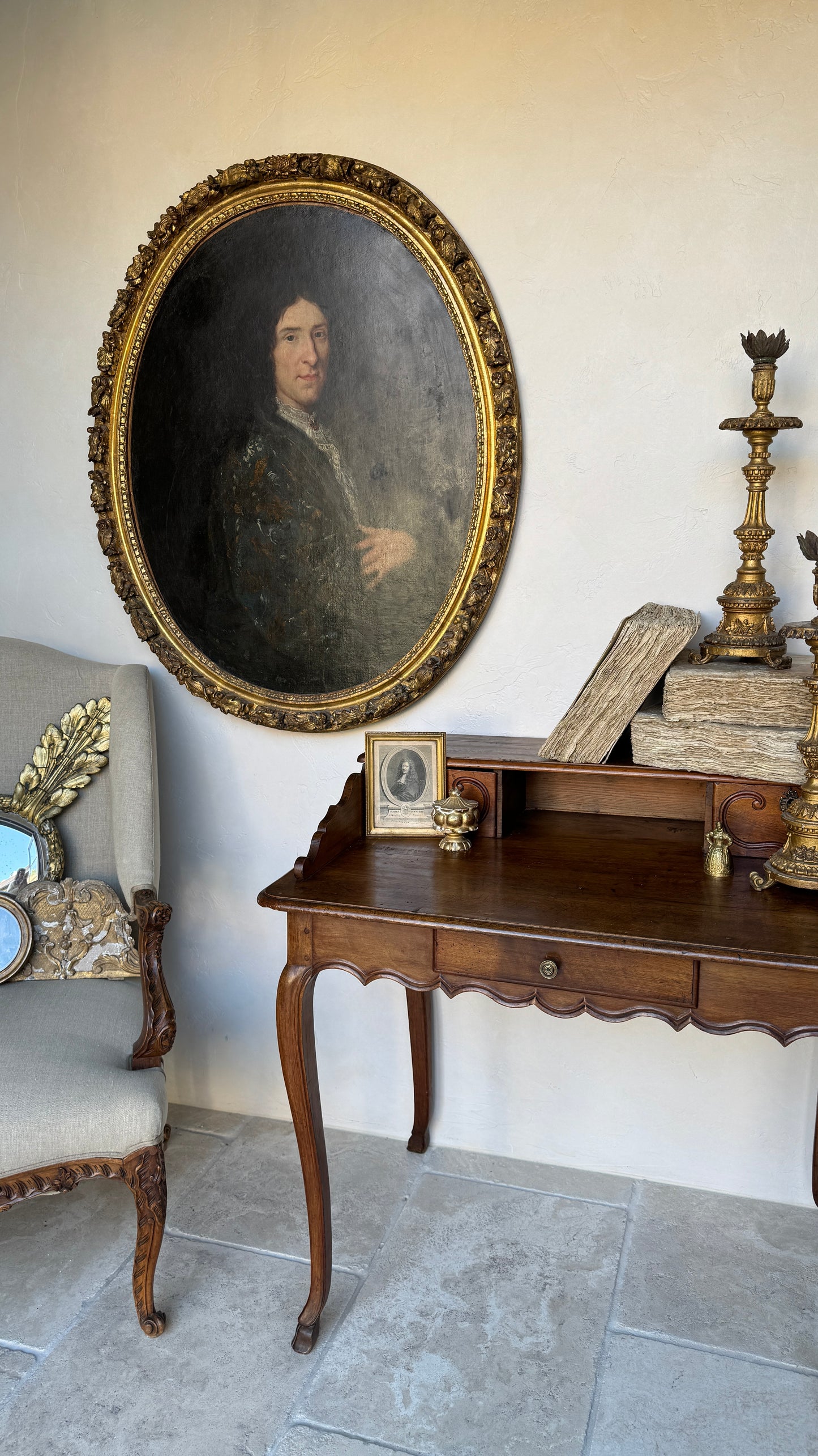 Antique French Gilt Wood Finial Fragment