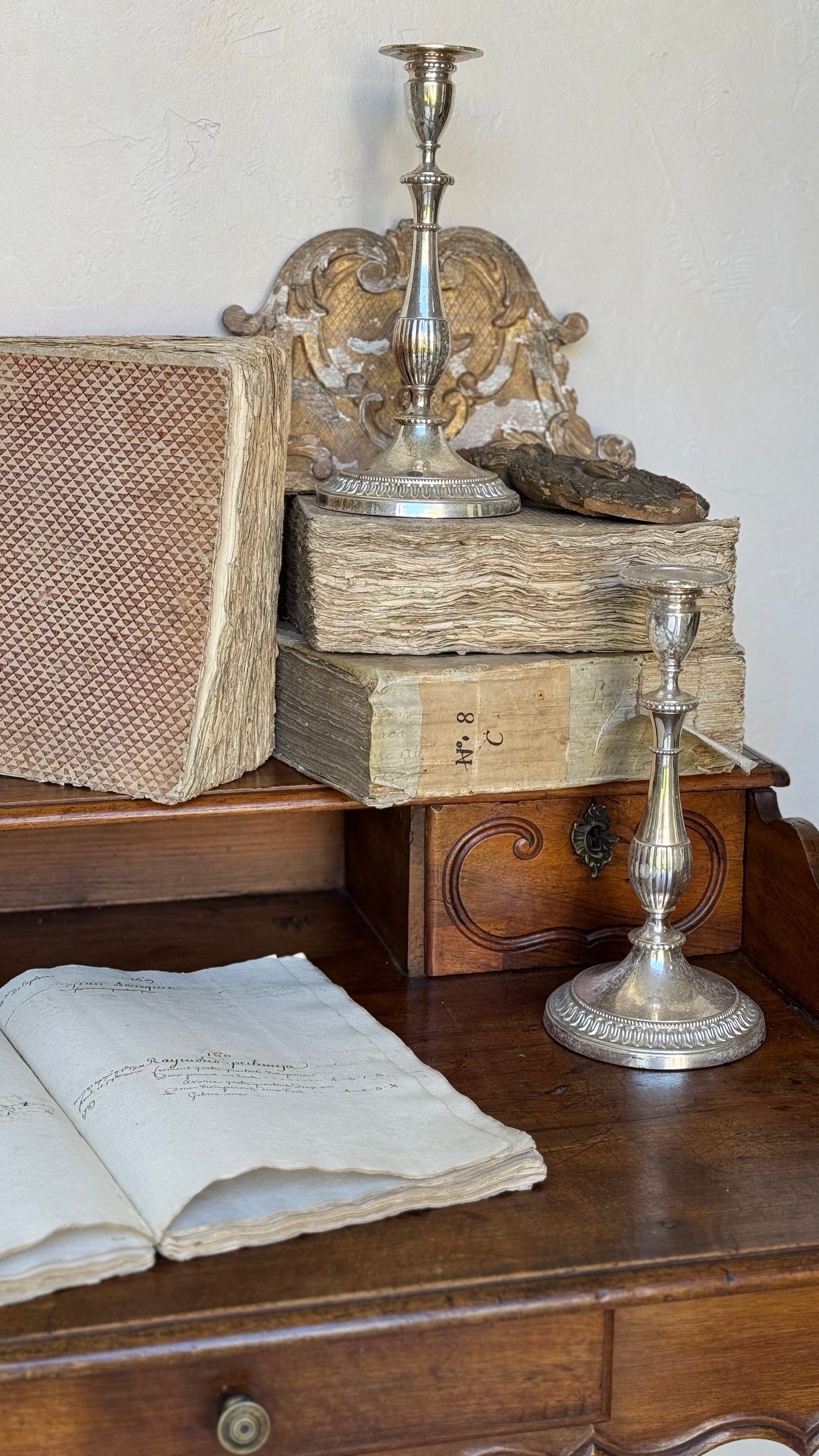 Antique Gilt Wood Fragment Medallion found in France