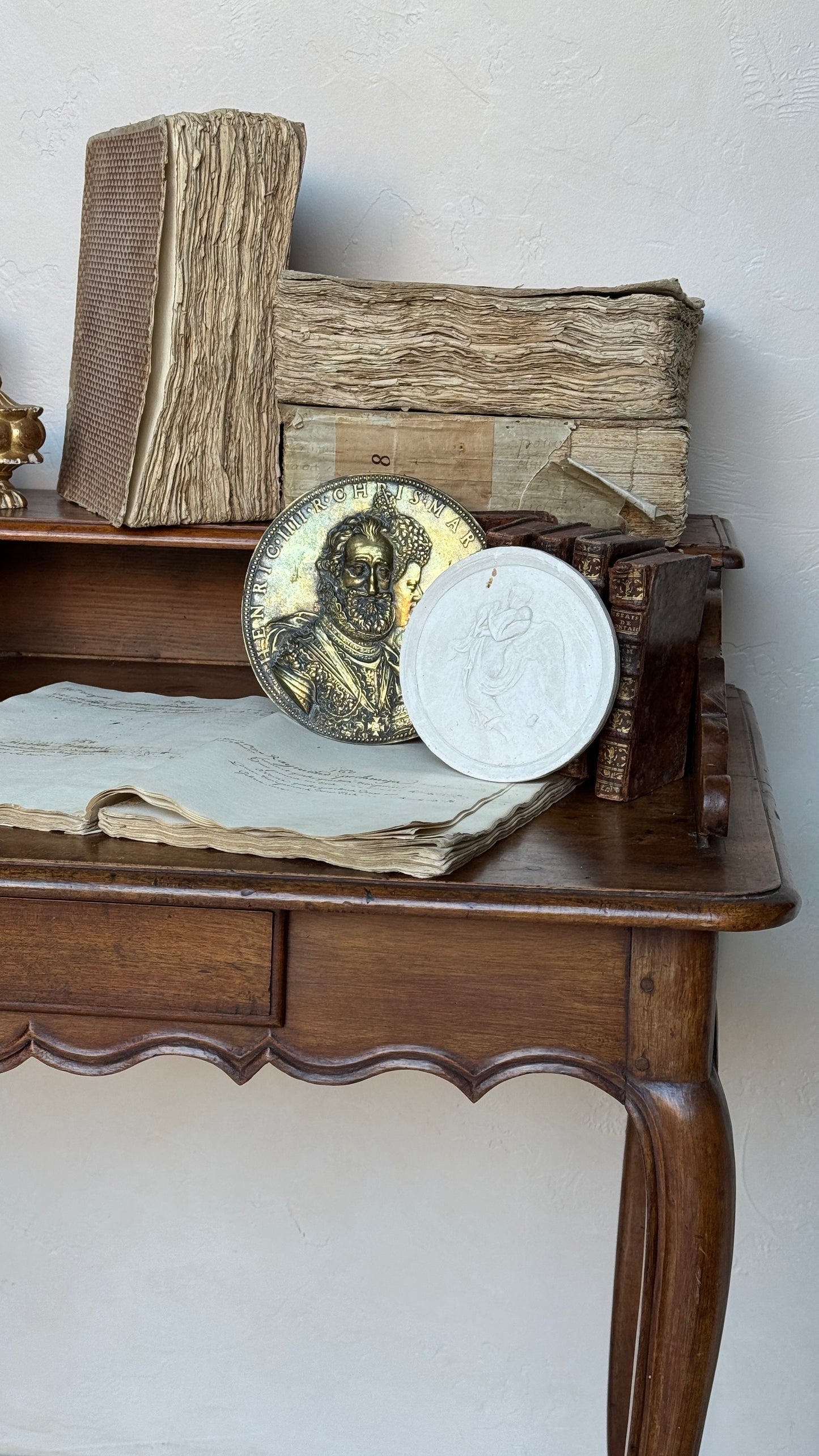 Antique Swedish White Plaster