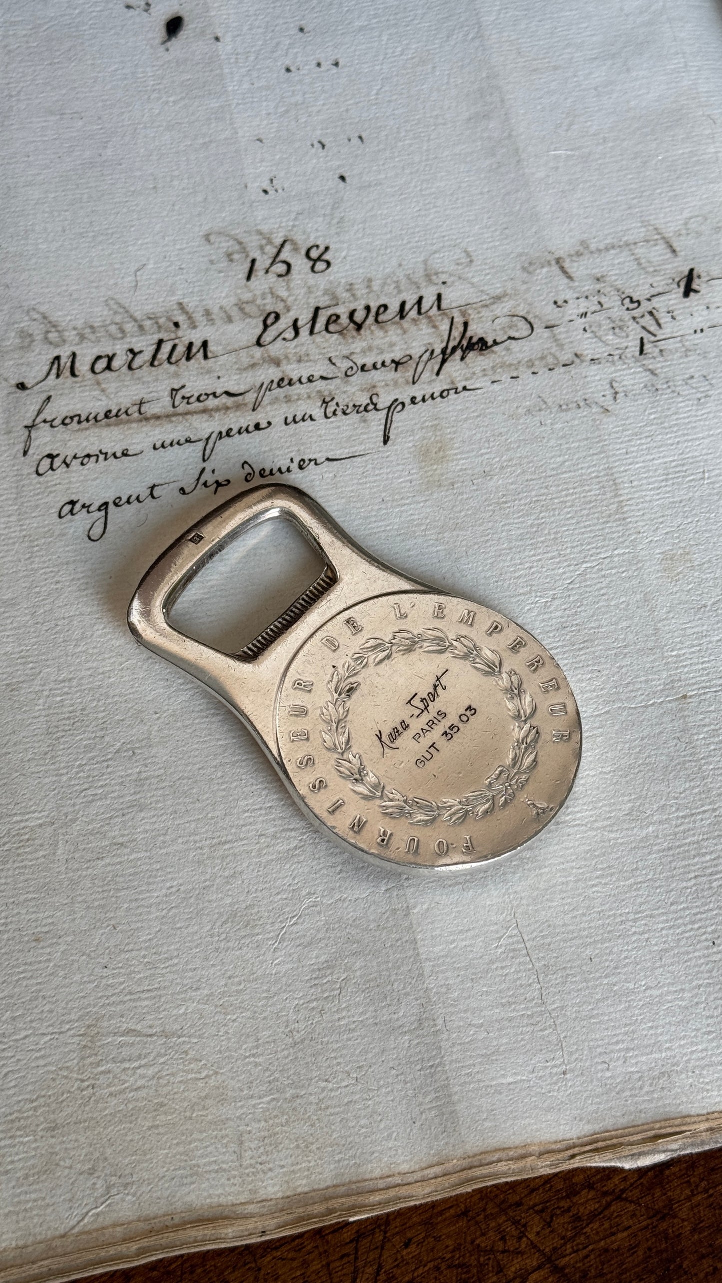 Antique Christofle Silver Bottle Opener