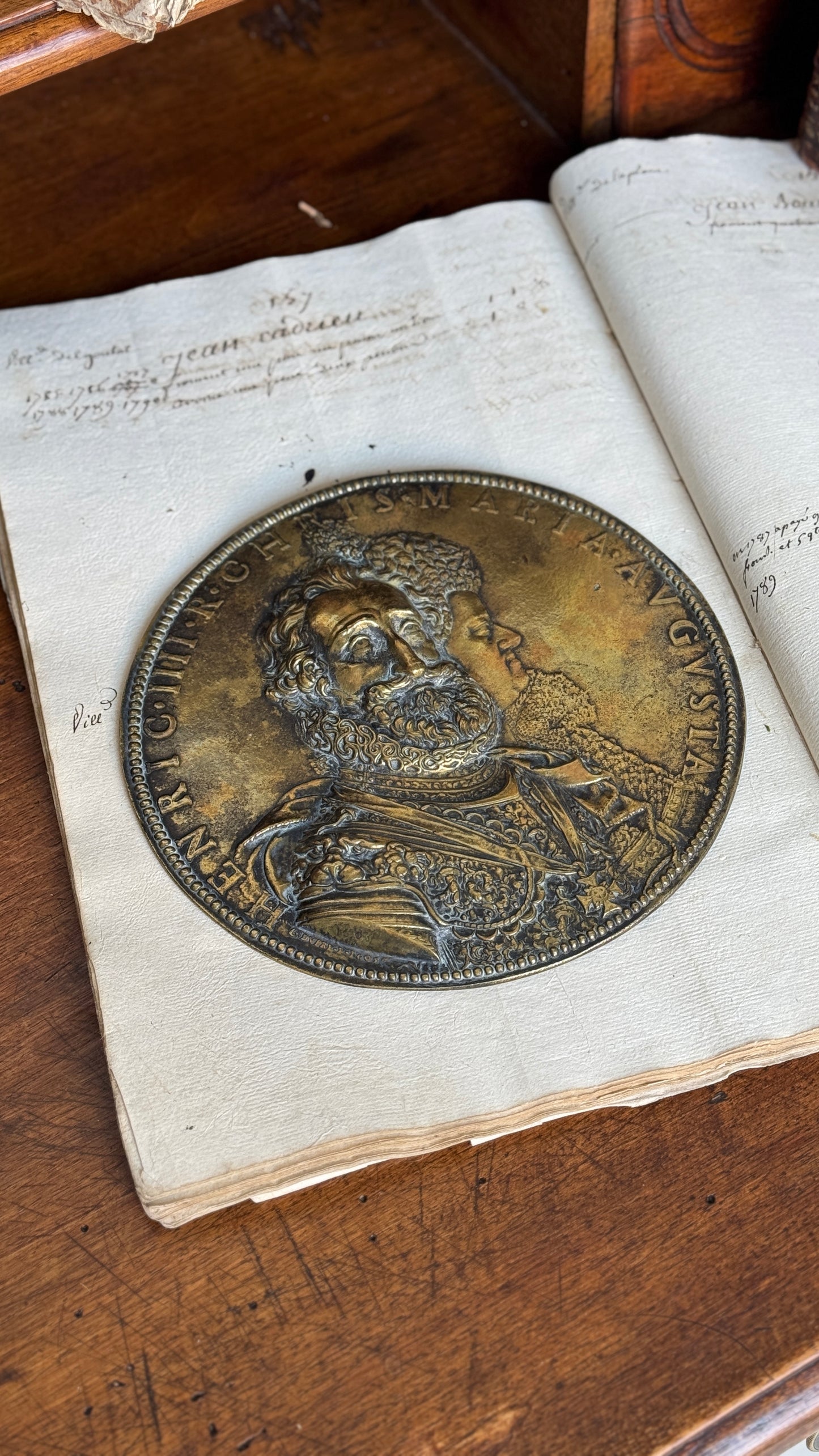 Antique Bronze Medici Plaque