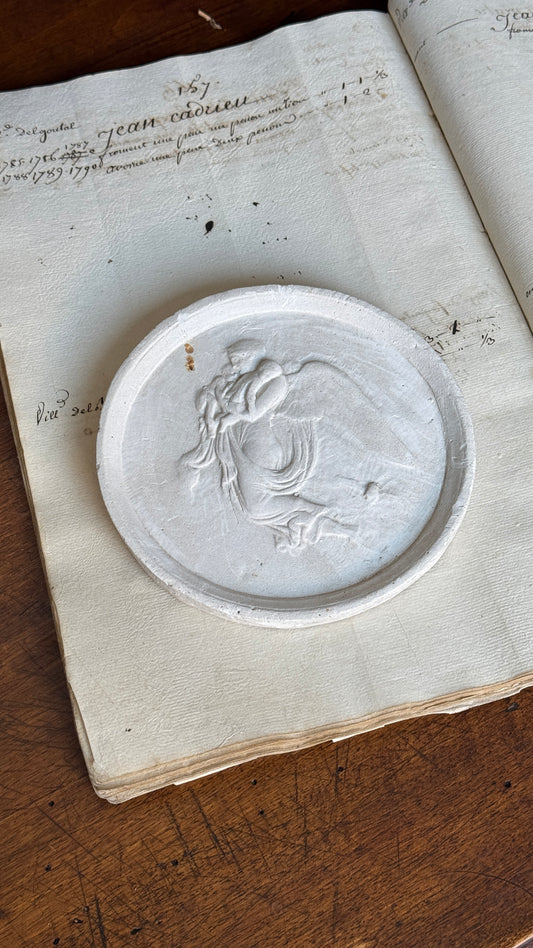 Antique Swedish White Plaster