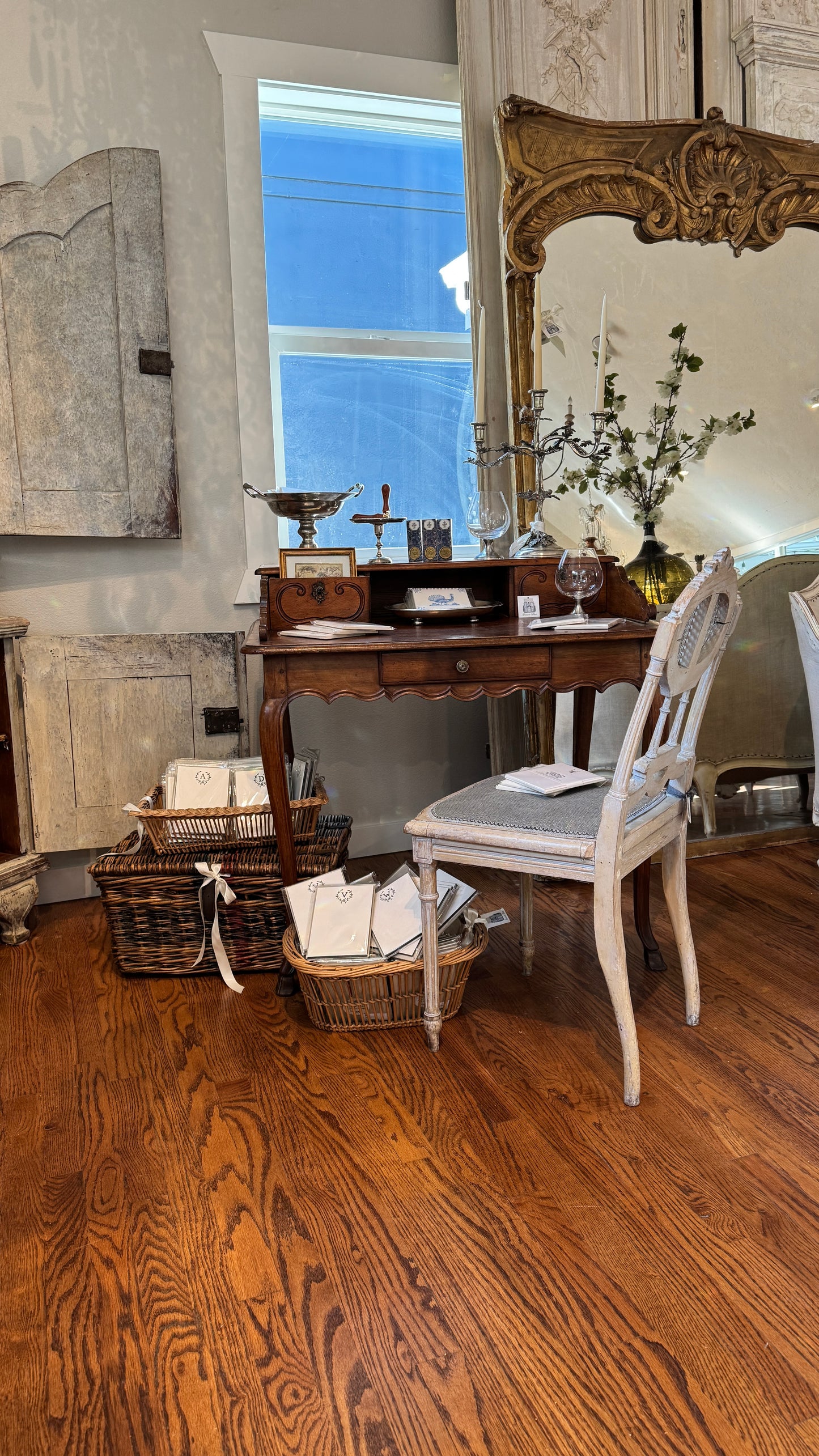 Antique 19th c. French Louis XVI Style Petite Side Chairs (pair)