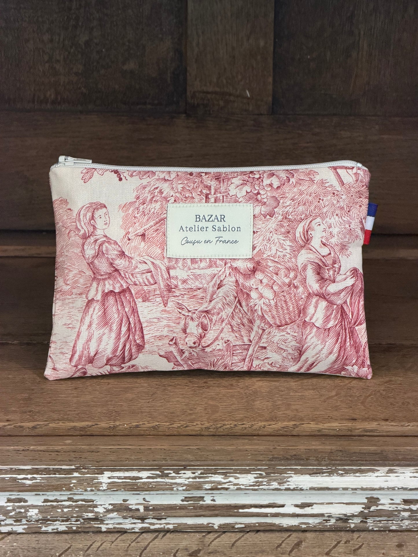 Pochette Plate - Jouy de Fruits - Rouge