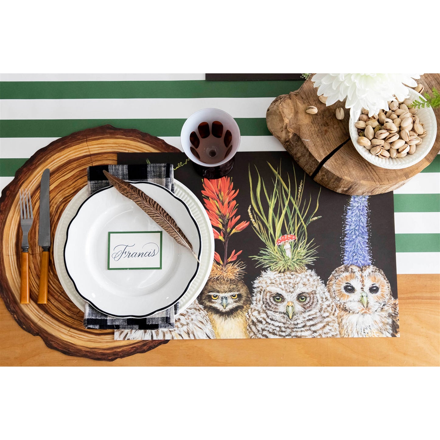 Paper Placemats - Cut Wood Slice (12 sheets)
