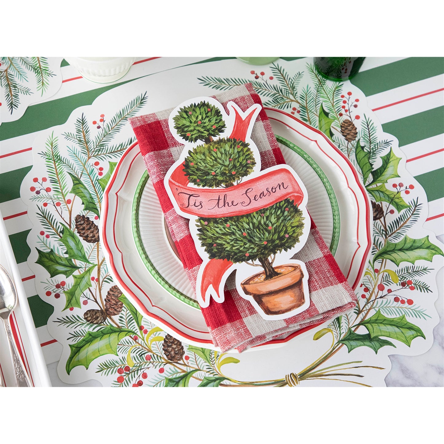 Paper Placemats - Christmas Sprigs (pack of 12)