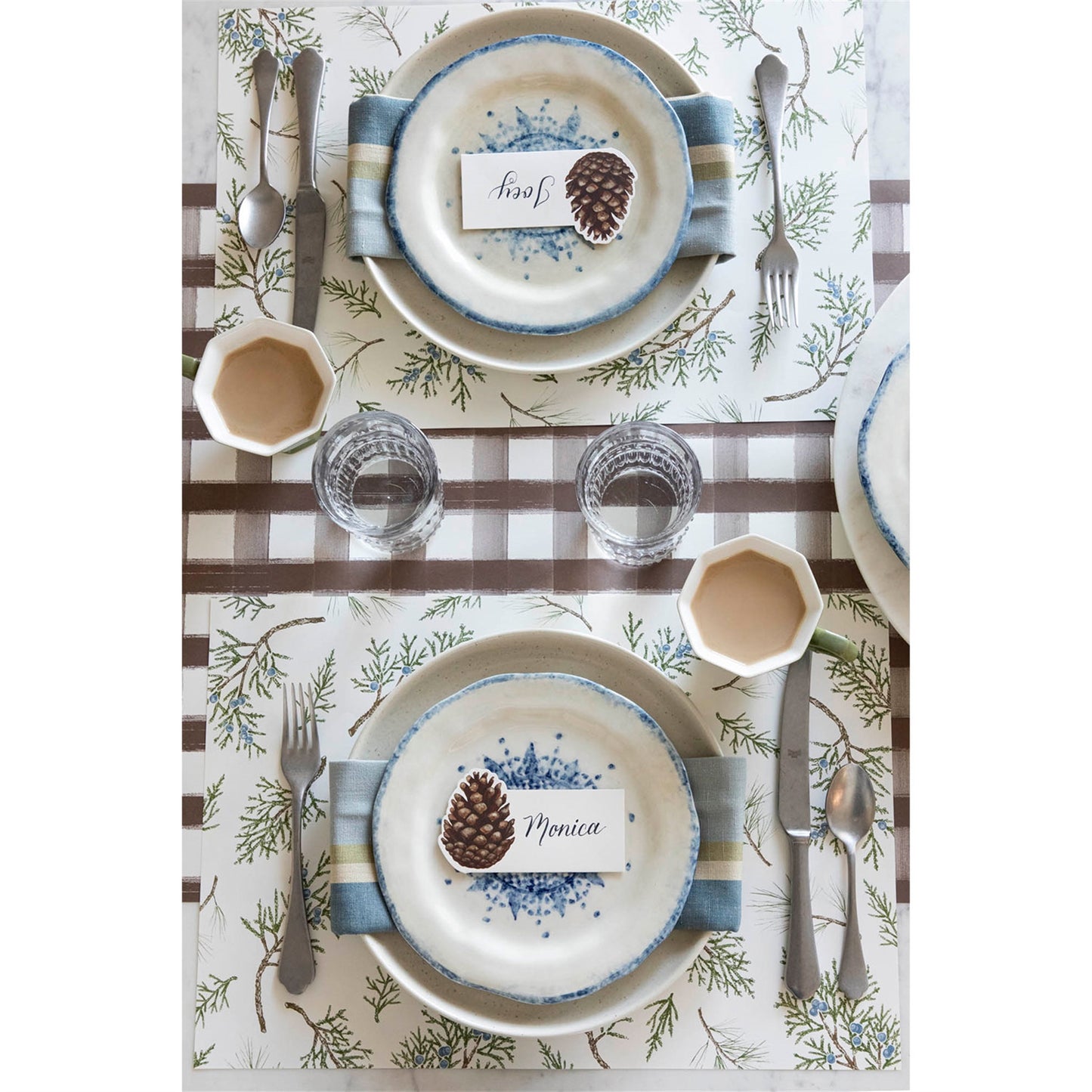 Paper Placemats - Juniper Sprigs (18 sheets)