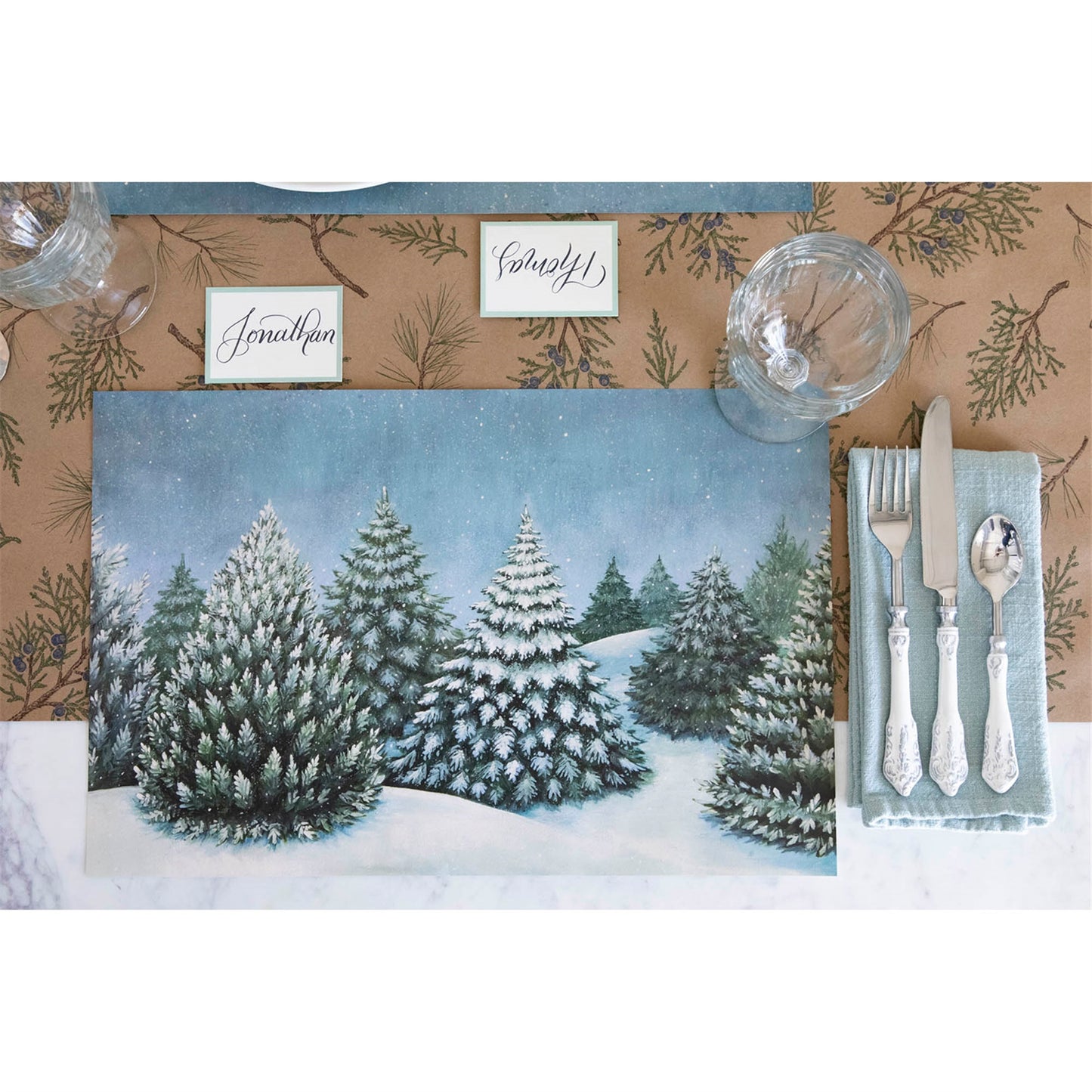 Paper Placemats - Evergreen Forest (24 sheets)