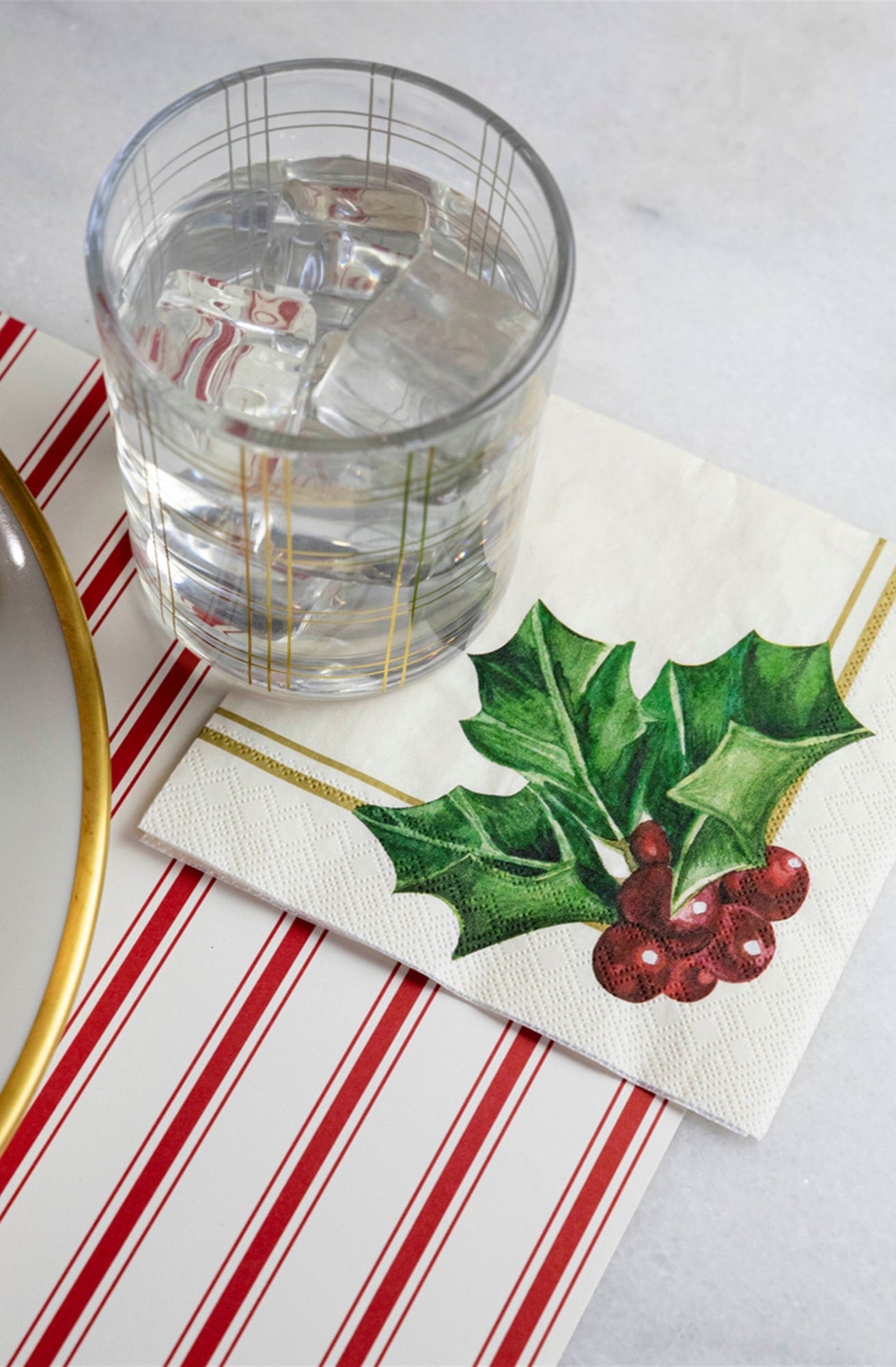 Paper Cocktail Napkins - Holly