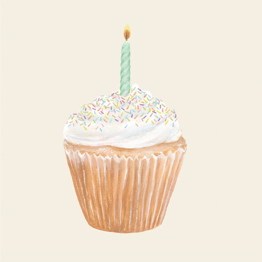 Paper Cocktail Napkins - Cupcake