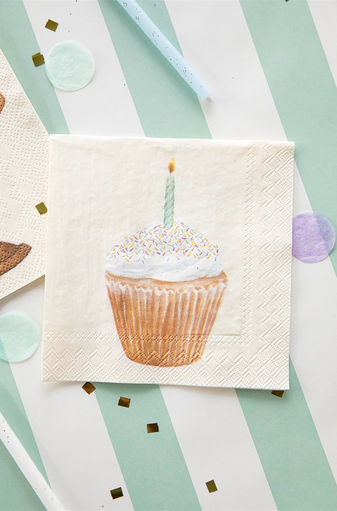 Paper Cocktail Napkins - Cupcake