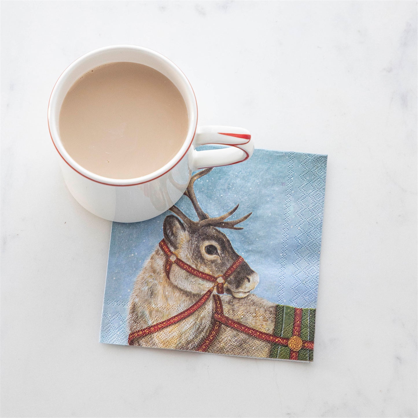 Paper Cocktail Napkins - Dashing Reindeer