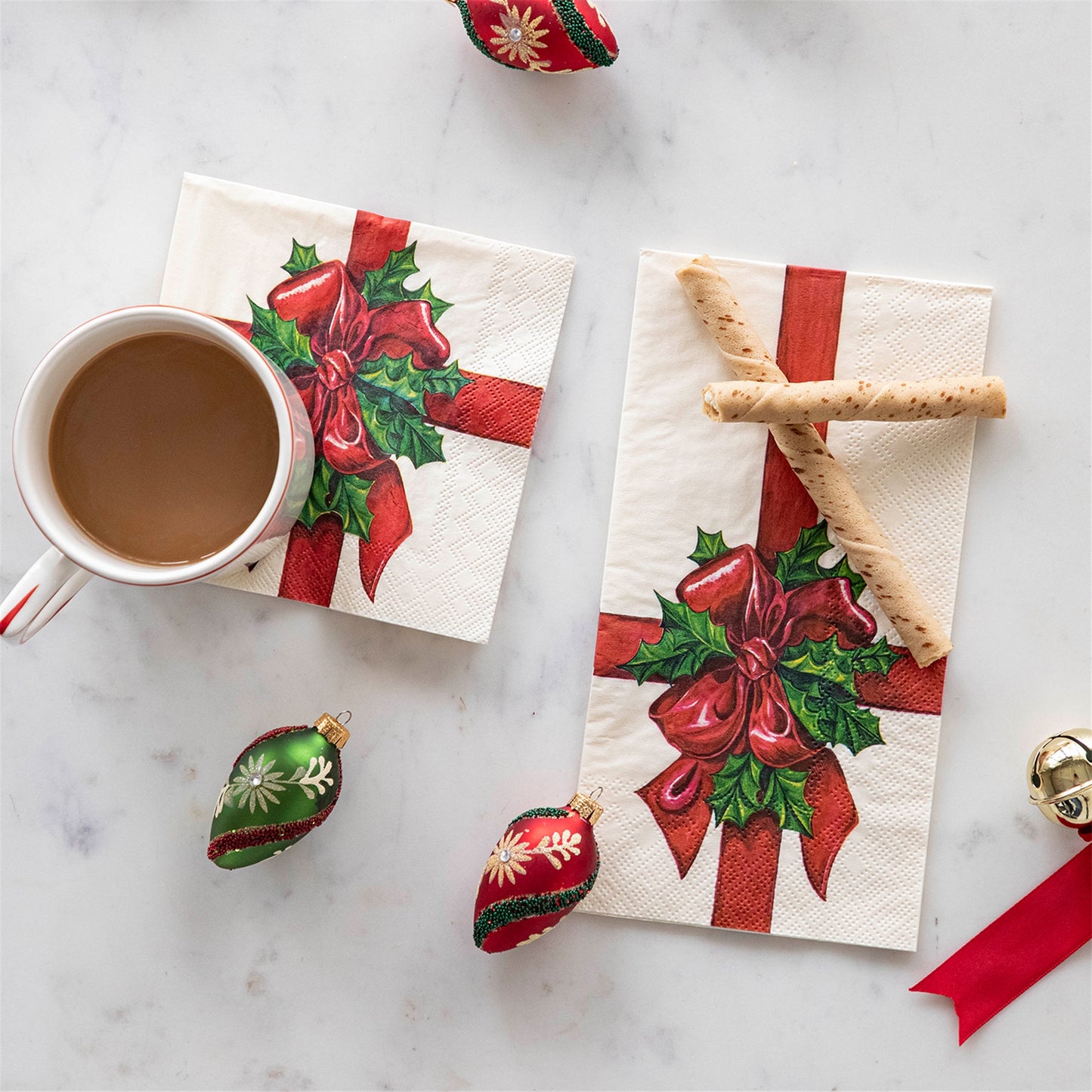 Paper Cocktail Napkins - Christmas Present