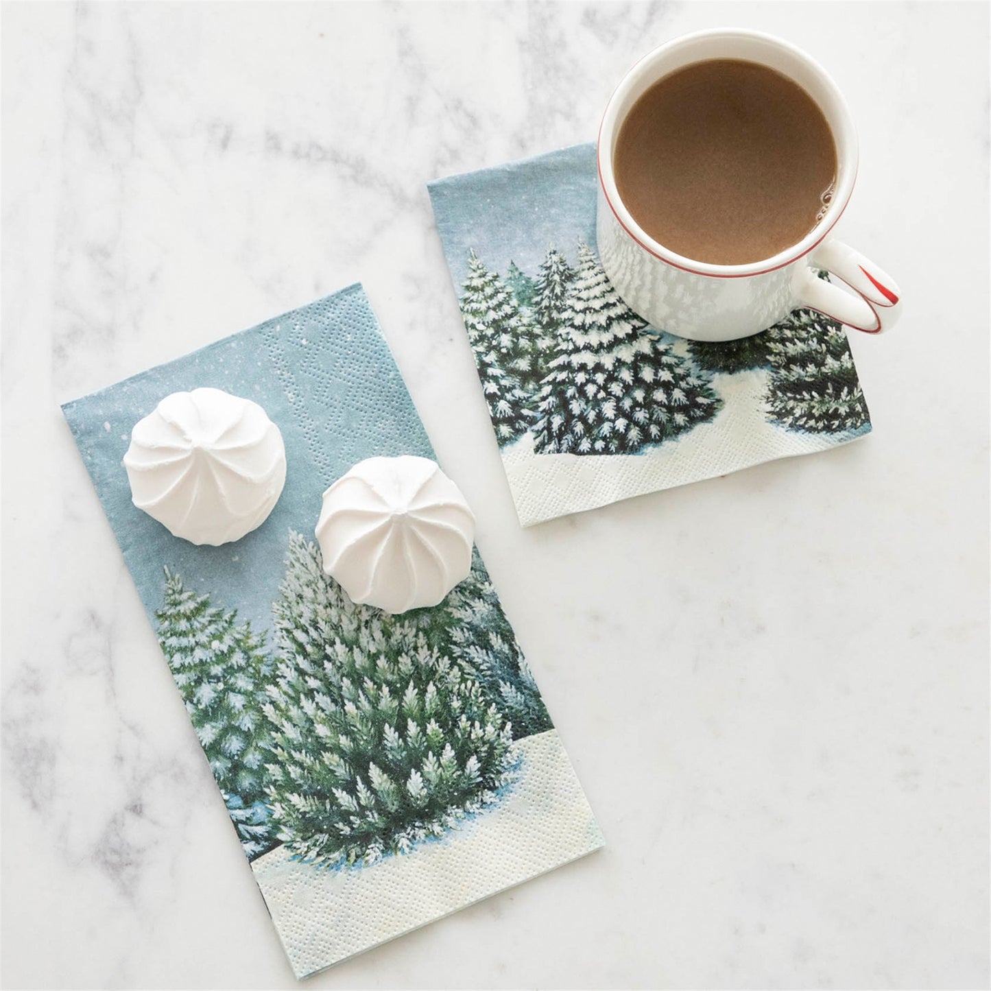 Paper Guest Napkins - Evergreen Forest