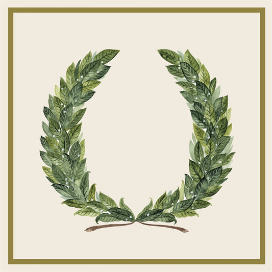 Paper Cocktail Napkins - Laurel Wreath