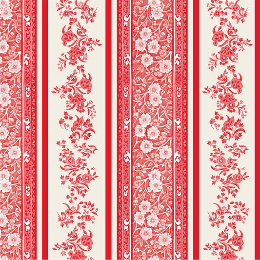 Paper Cocktail Napkins - Red Burleigh Stripe