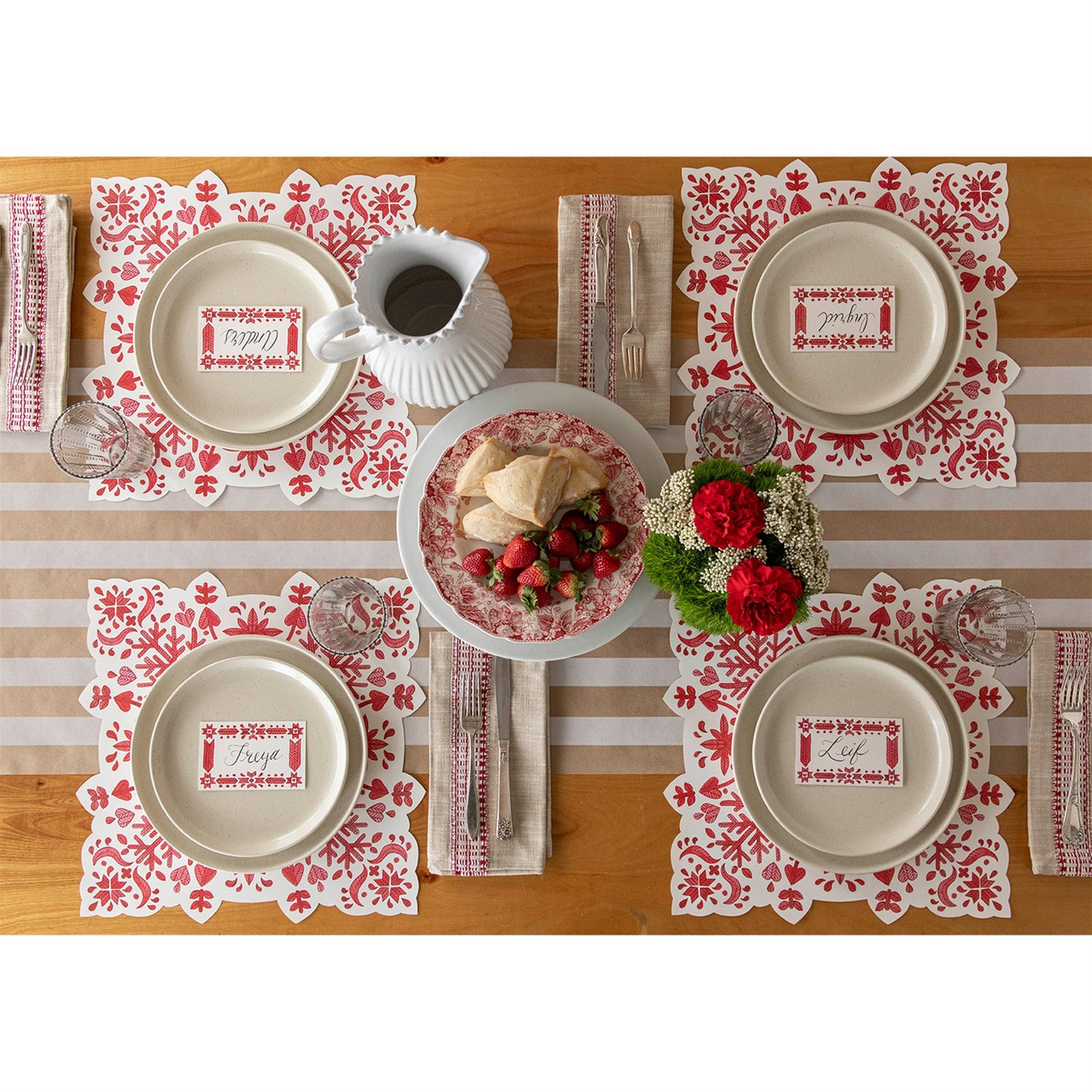 Paper Placemats - Fair Isle Snowflake (12 sheets)
