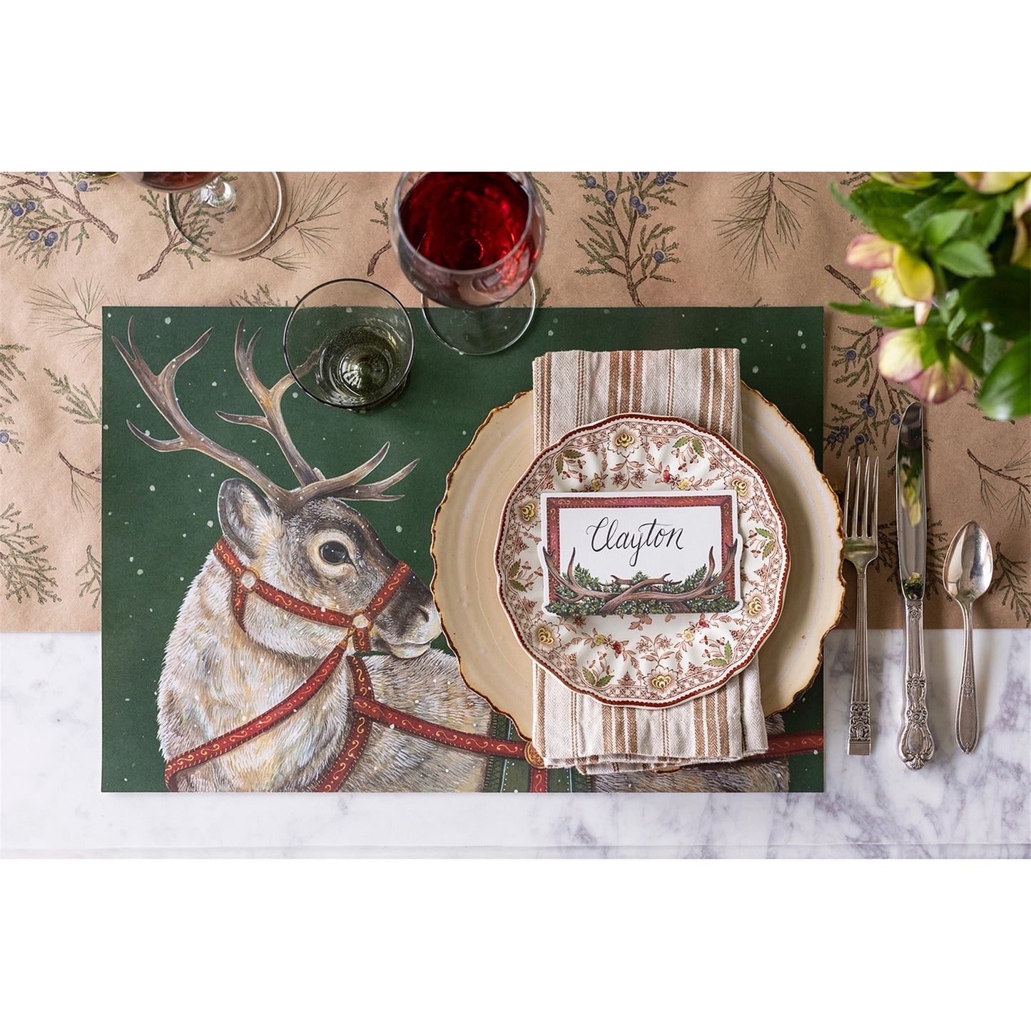 Paper Placemats - Holiday Reindeer (18 sheets)