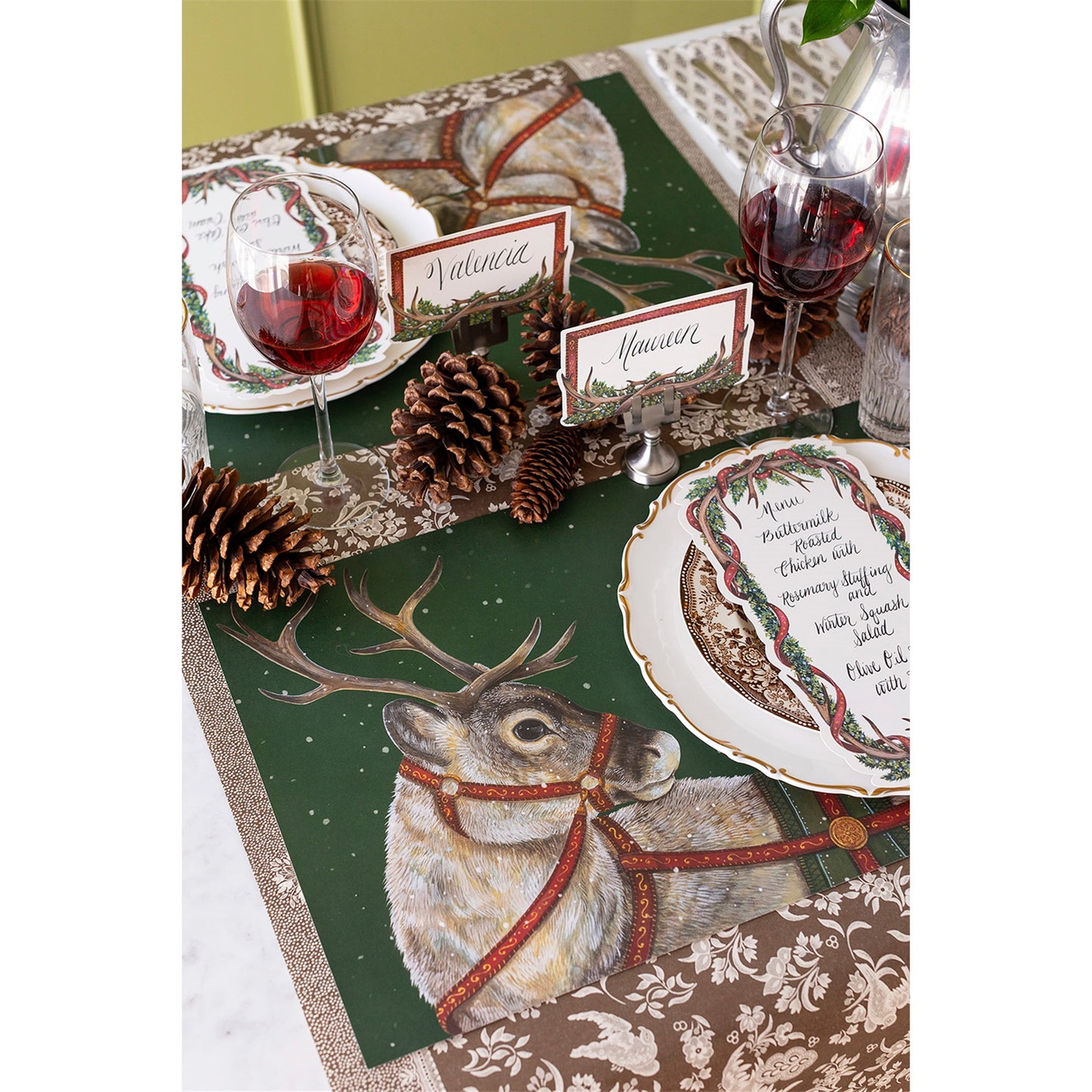 Paper Placemats - Holiday Reindeer (18 sheets)