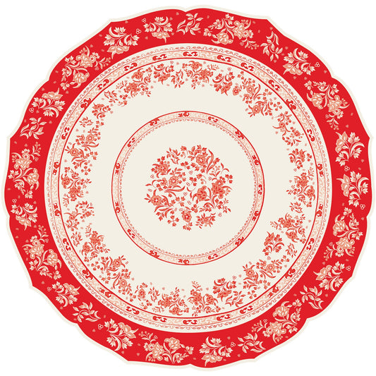 Paper Placemats - Regal Peacock Red (12 sheets)