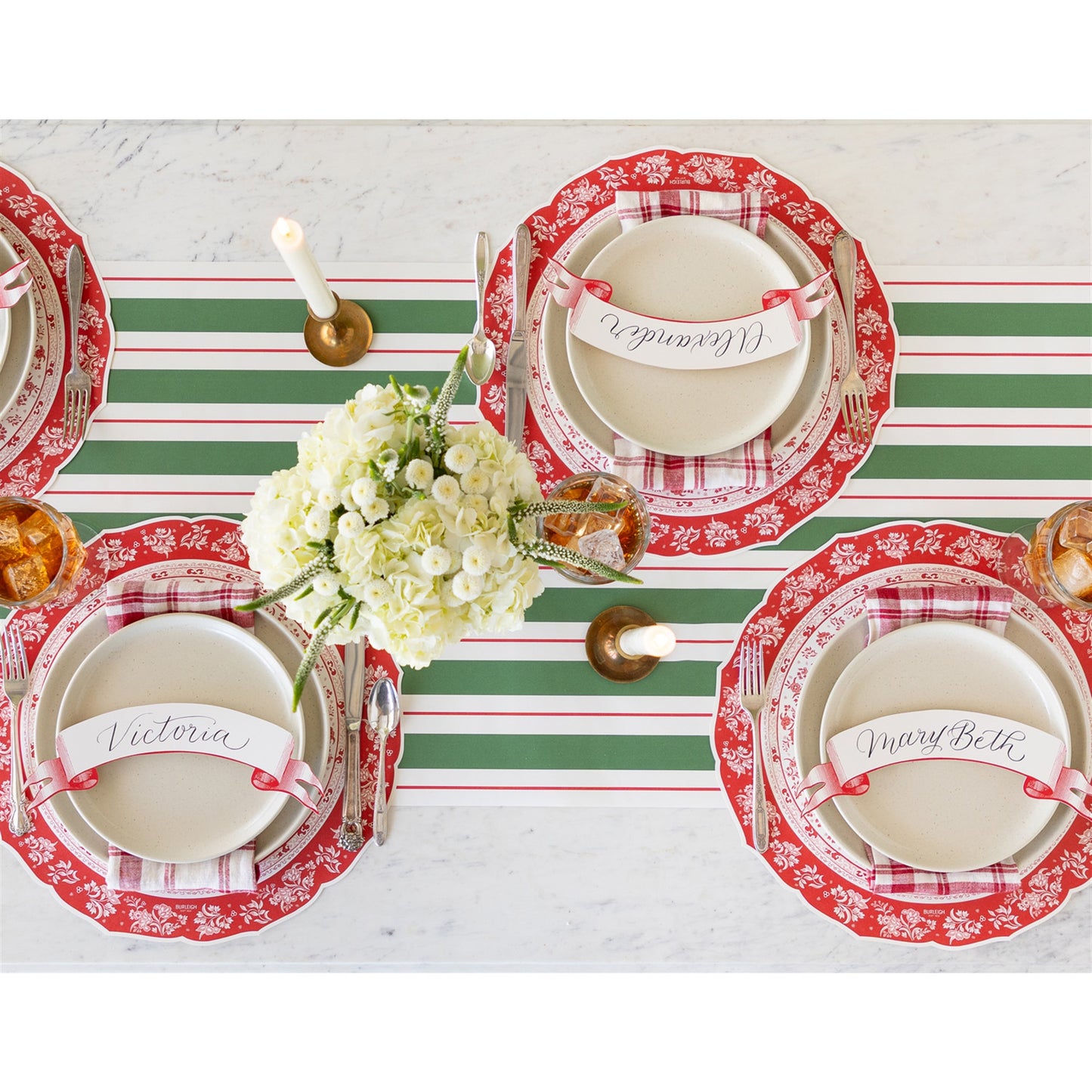 Paper Placemats - Regal Peacock Red (12 sheets)