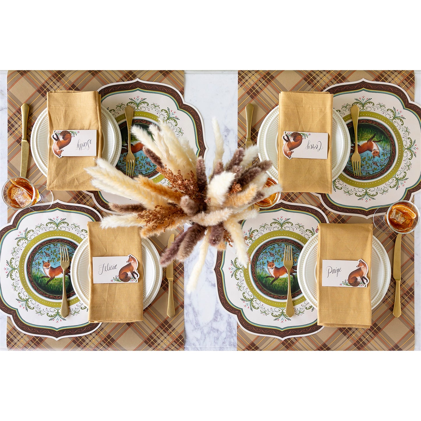 Paper Placemats - Fanciful Fox China (12 sheets)