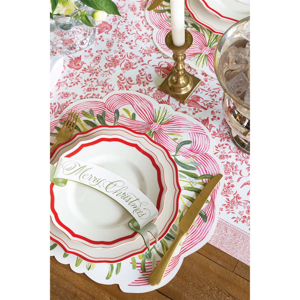 Paper Placemats - Mistletoe (die-cut)