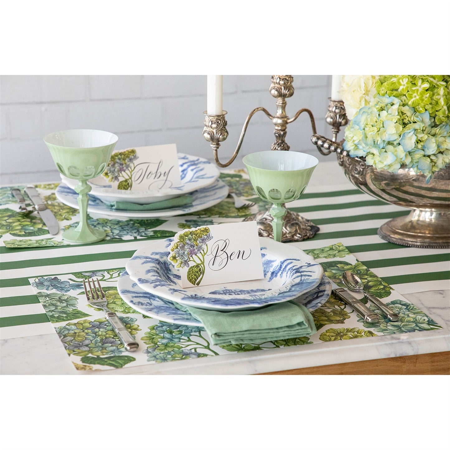 Paper Runner - Classic Stripe Dark Green