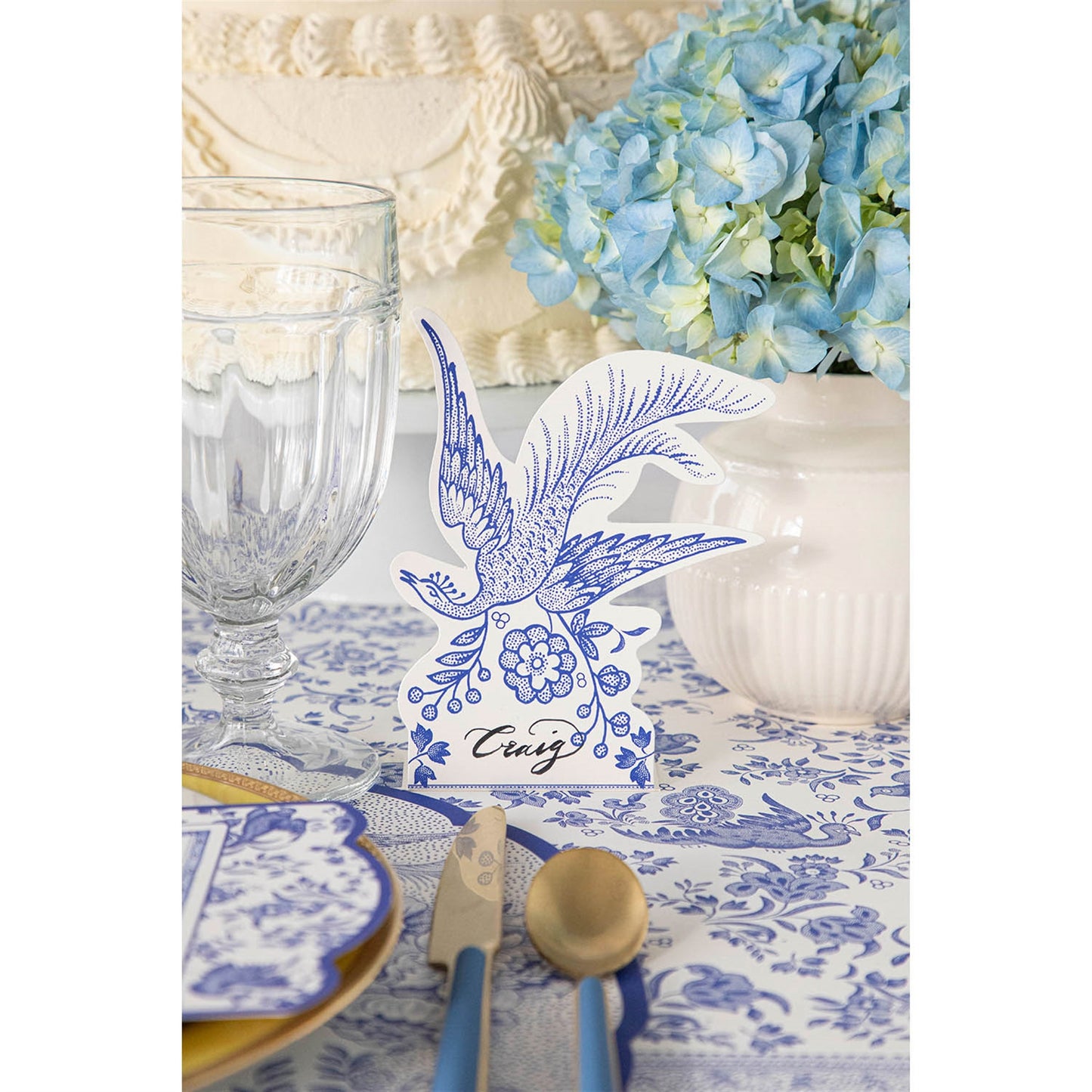 Place Cards - Asiatic Pheasants Blue (pack of 12)