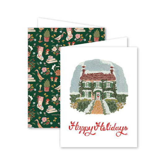 Card - Happy Holidays Cottagecore