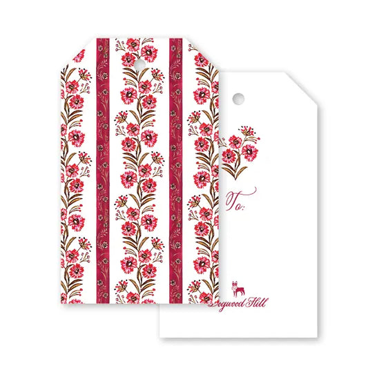 Gift Tags - Ruby Vine Blooms