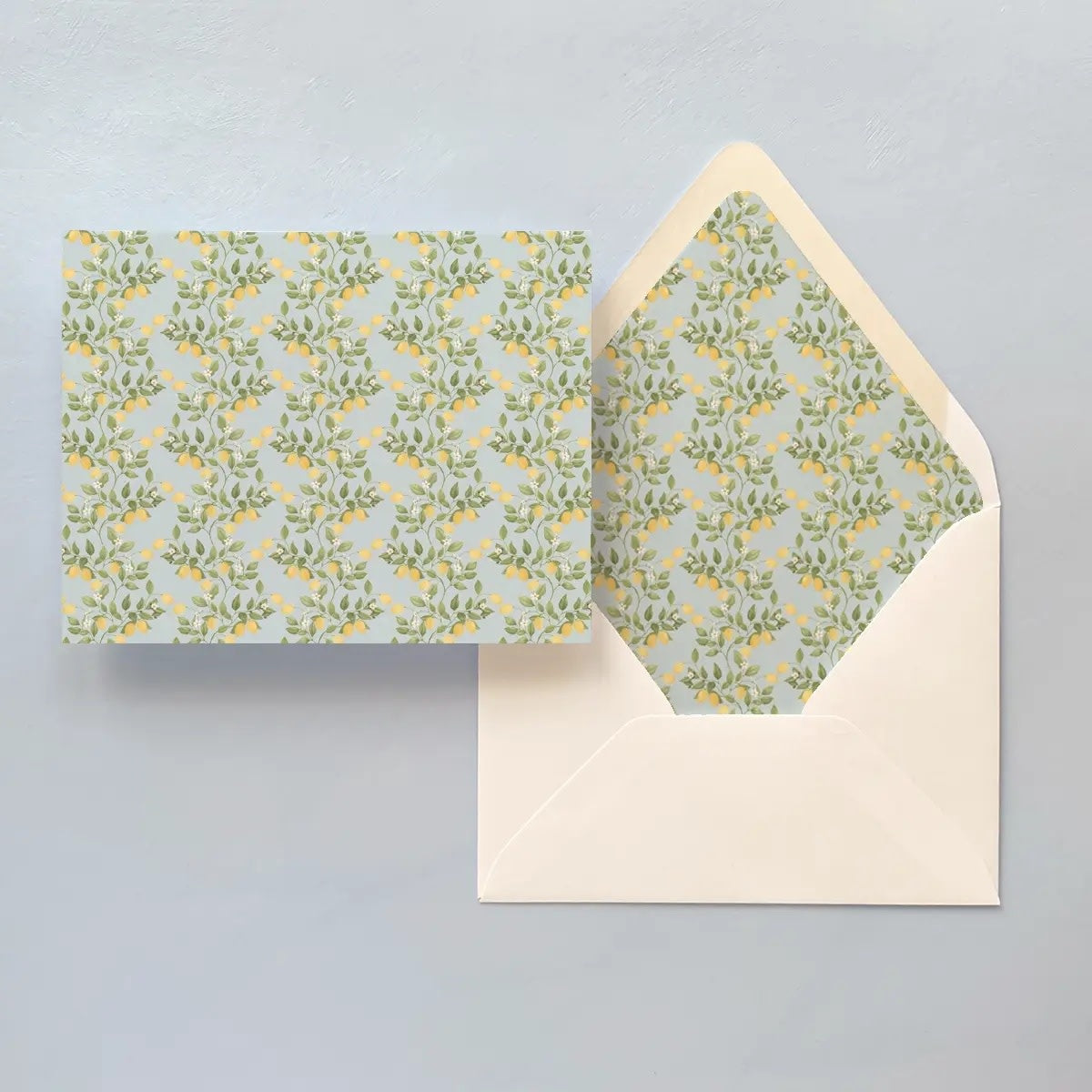 Notecard Set Folded - Amalfi Lemon