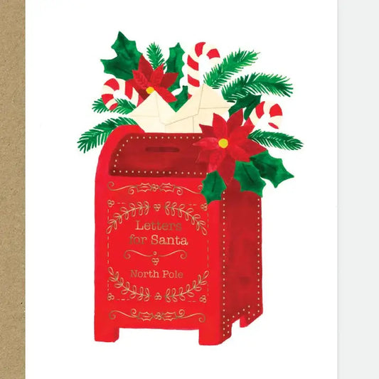 Card - Gold Santas Mail