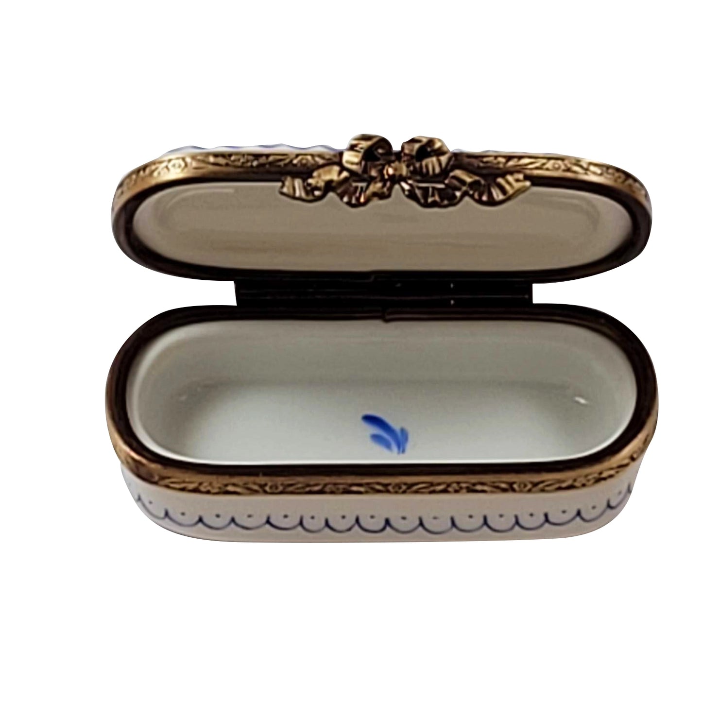 Limoges Porcelain - Blue Delft Rectangle Box