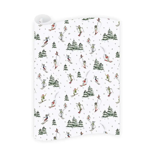 Gift Wrap - Snowglobe Ski (3 sheets)