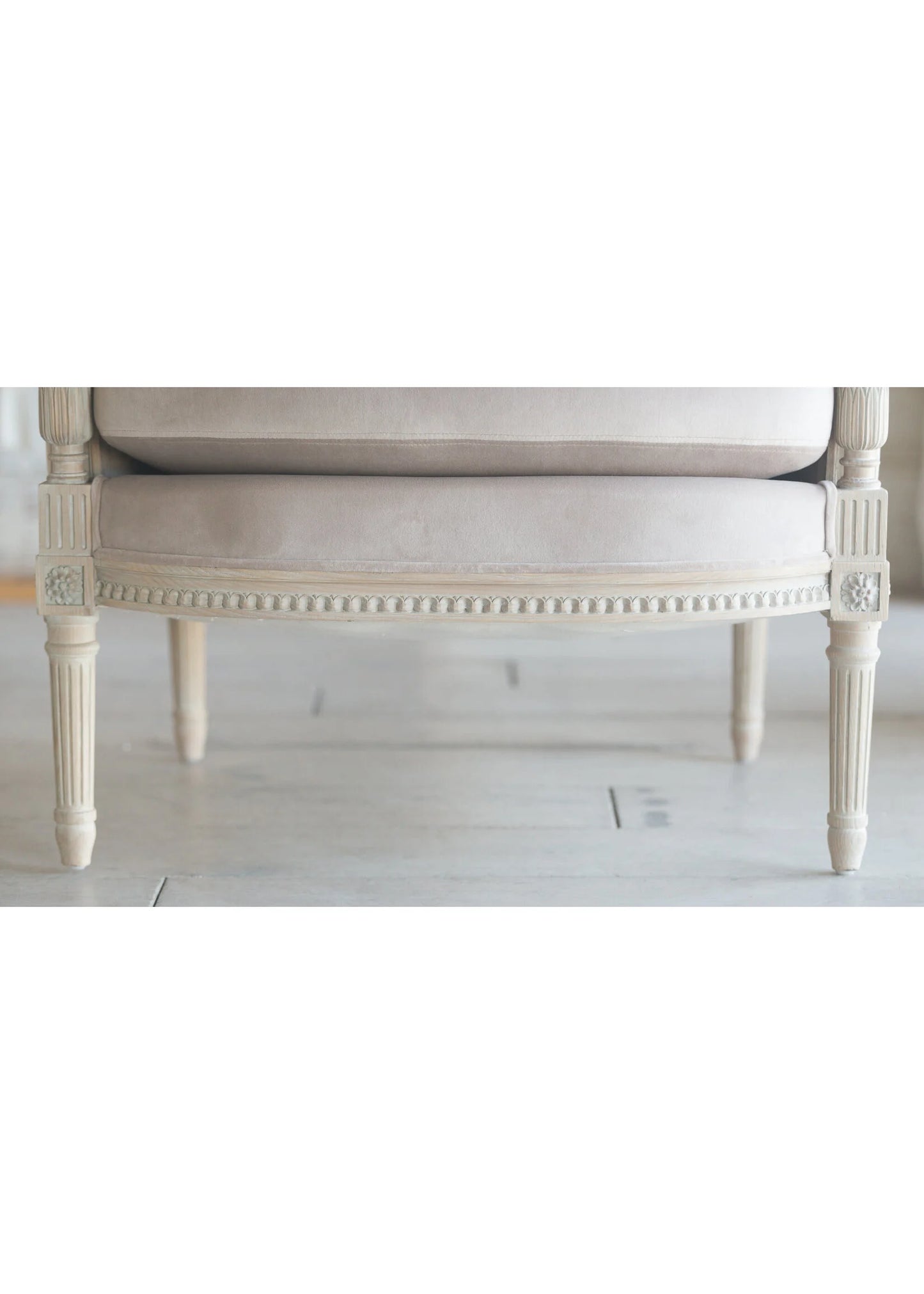 Bergere Chair in Mocha Velvet/Nordic Oak