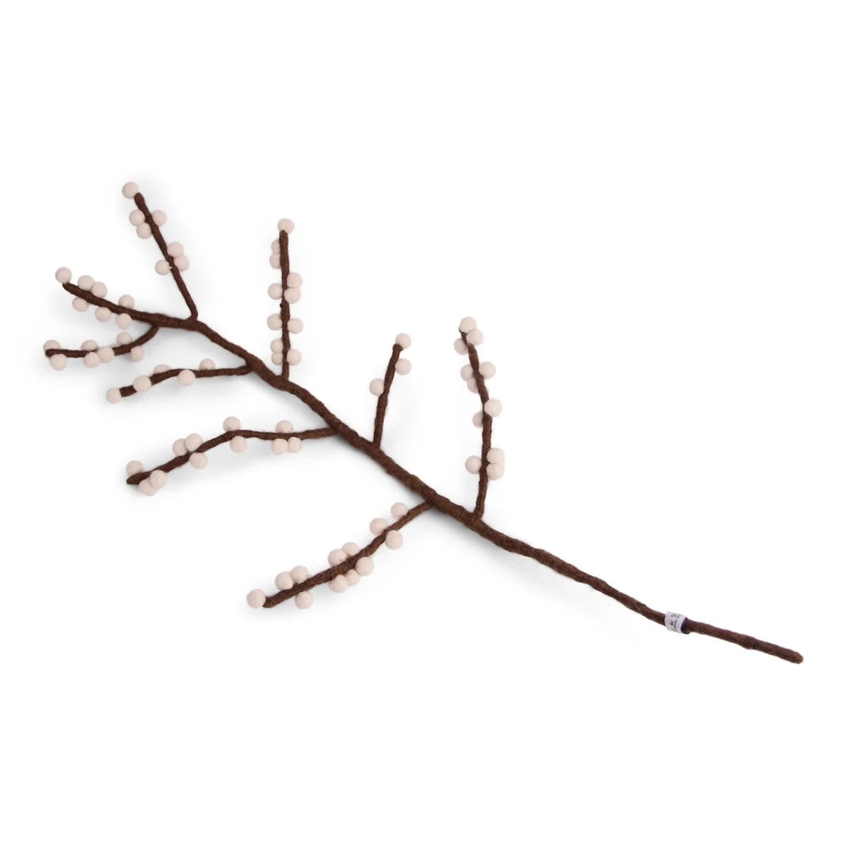 Felt Branch with White Berries
