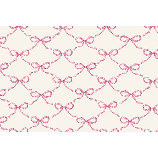 Paper Placemats - Pink Bow Lattice (24 sheets)