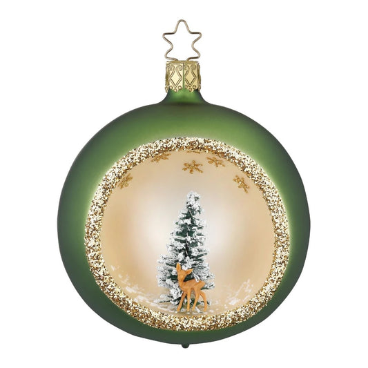 Ornament - Reflection In the Woods - Fir Green Matt 3.2"